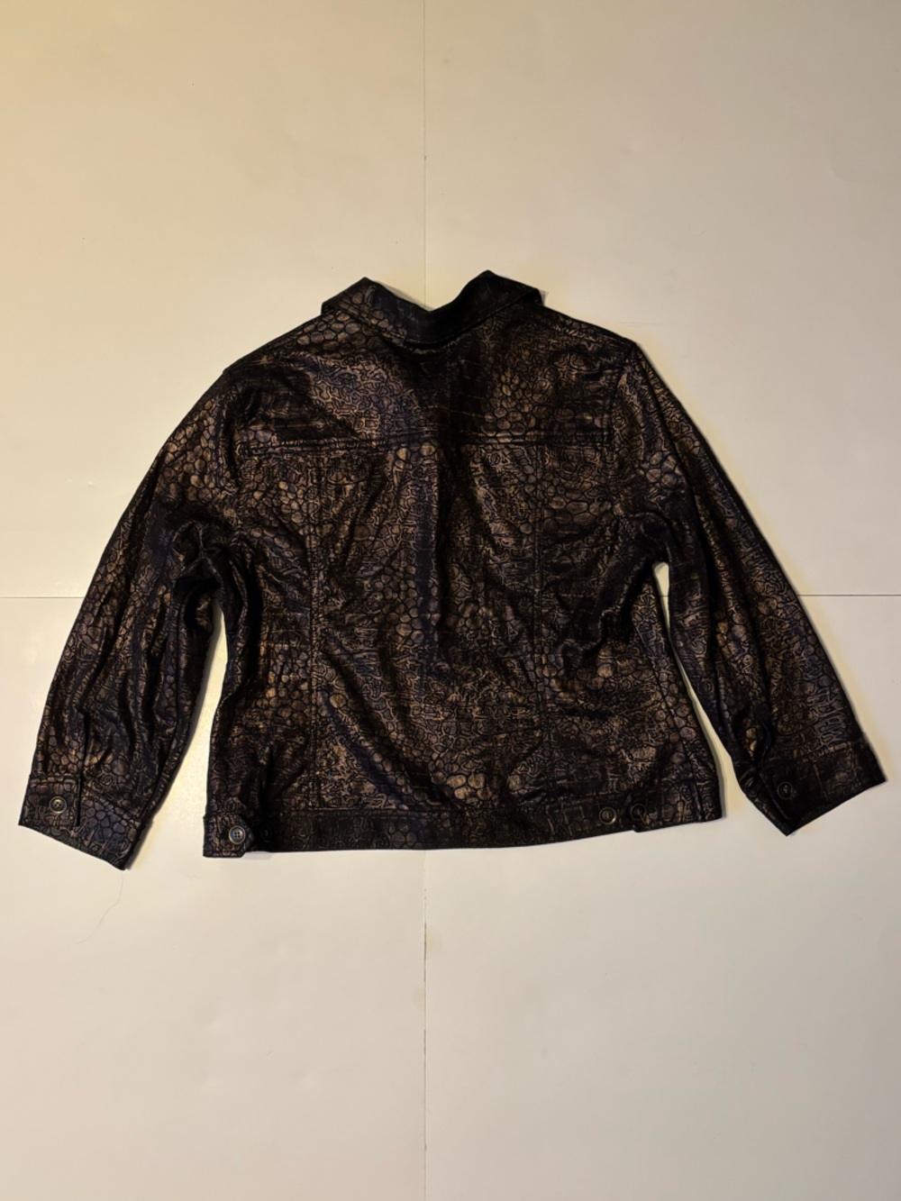 Ruby Rd. Metallic Black Cropped Utility Jacket - Picture 3 of 8